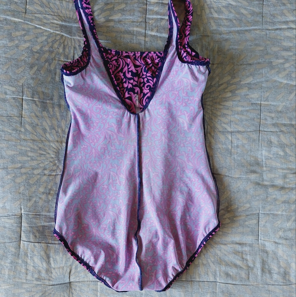 Lands' End Pink and Blue One Piece Swimsuit  size 12. - Picture 14 of 14